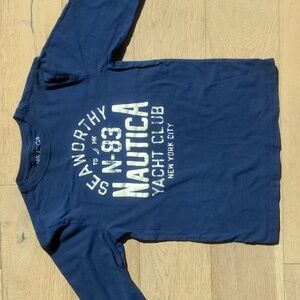 Nautica Blue Long Sleeve Shirt For Boys